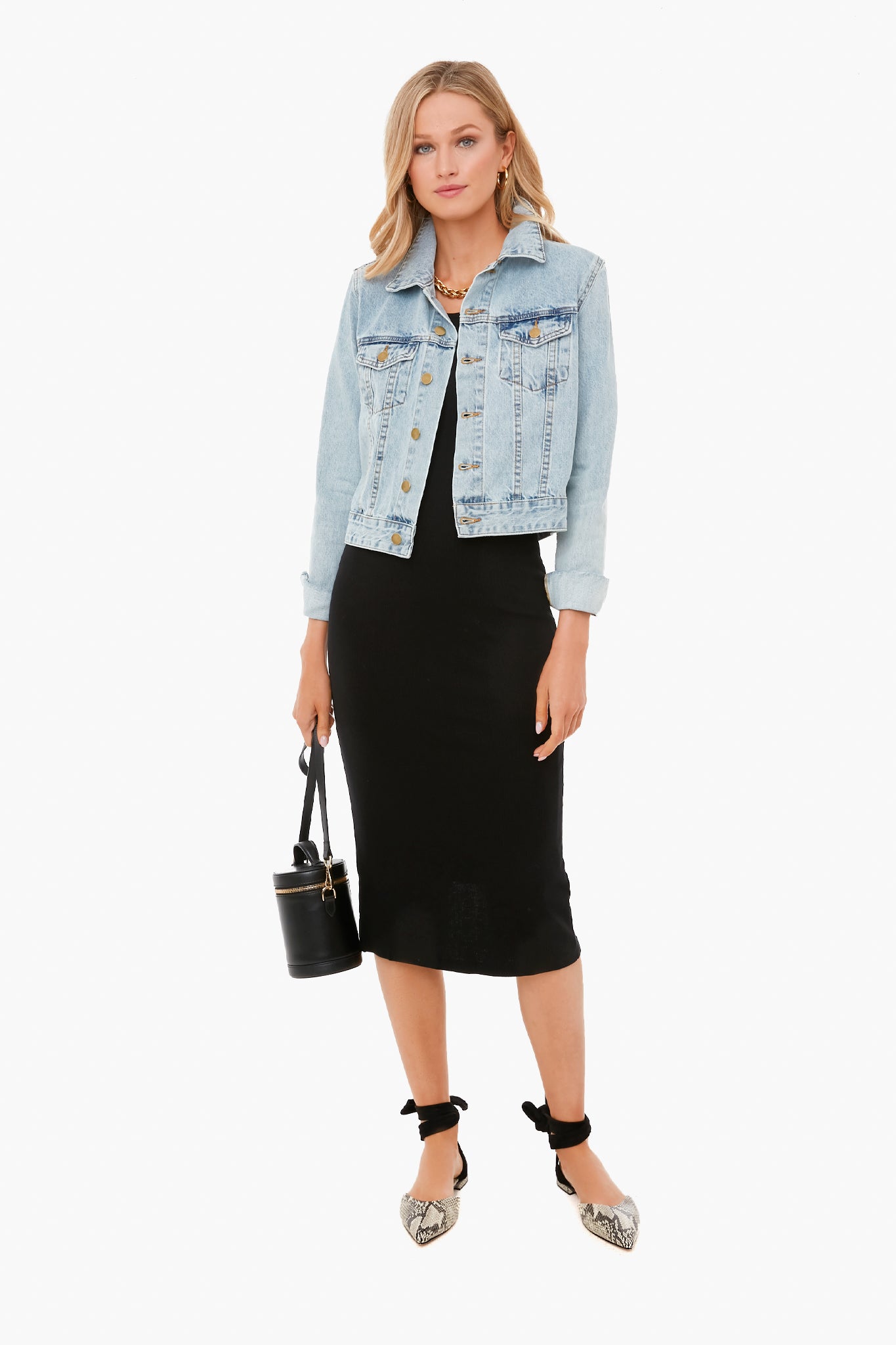 Black Lexi Rib Long Sleeve Midi Dress