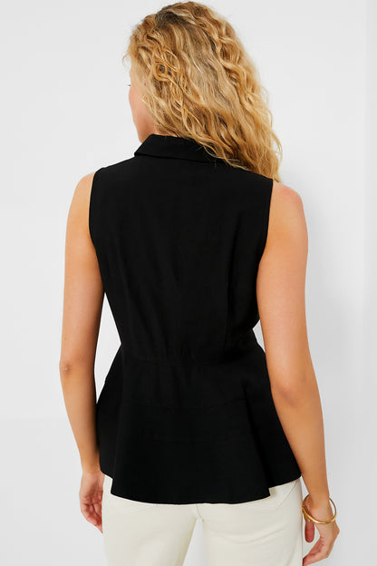 Black Sleeveless Ashlen Blouse