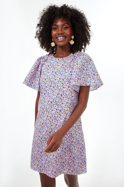 Lilac Floral Viola Mini Dress