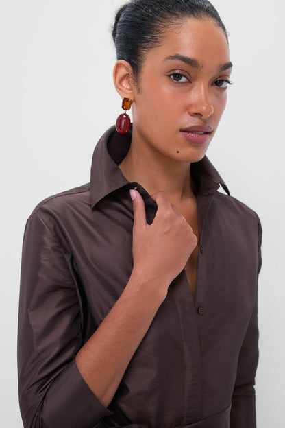 Chocolate Julip Belted Gown