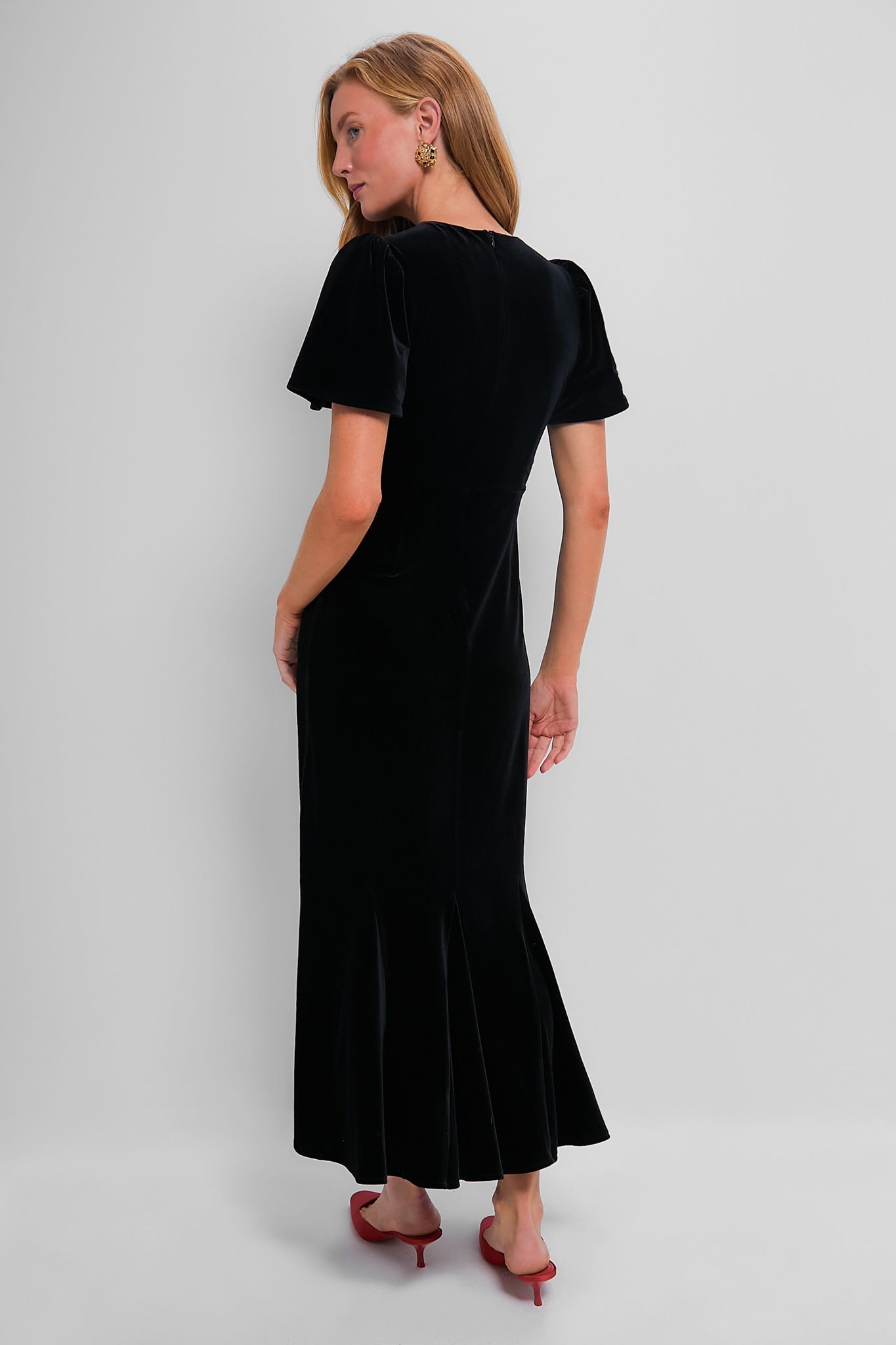 Black Velvet Elodie Dress