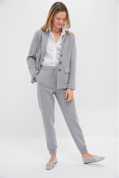 Gray Herringbone Becker Joggers