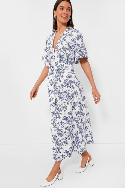 Vintage Rose Blue Ankita California Poplin Dress