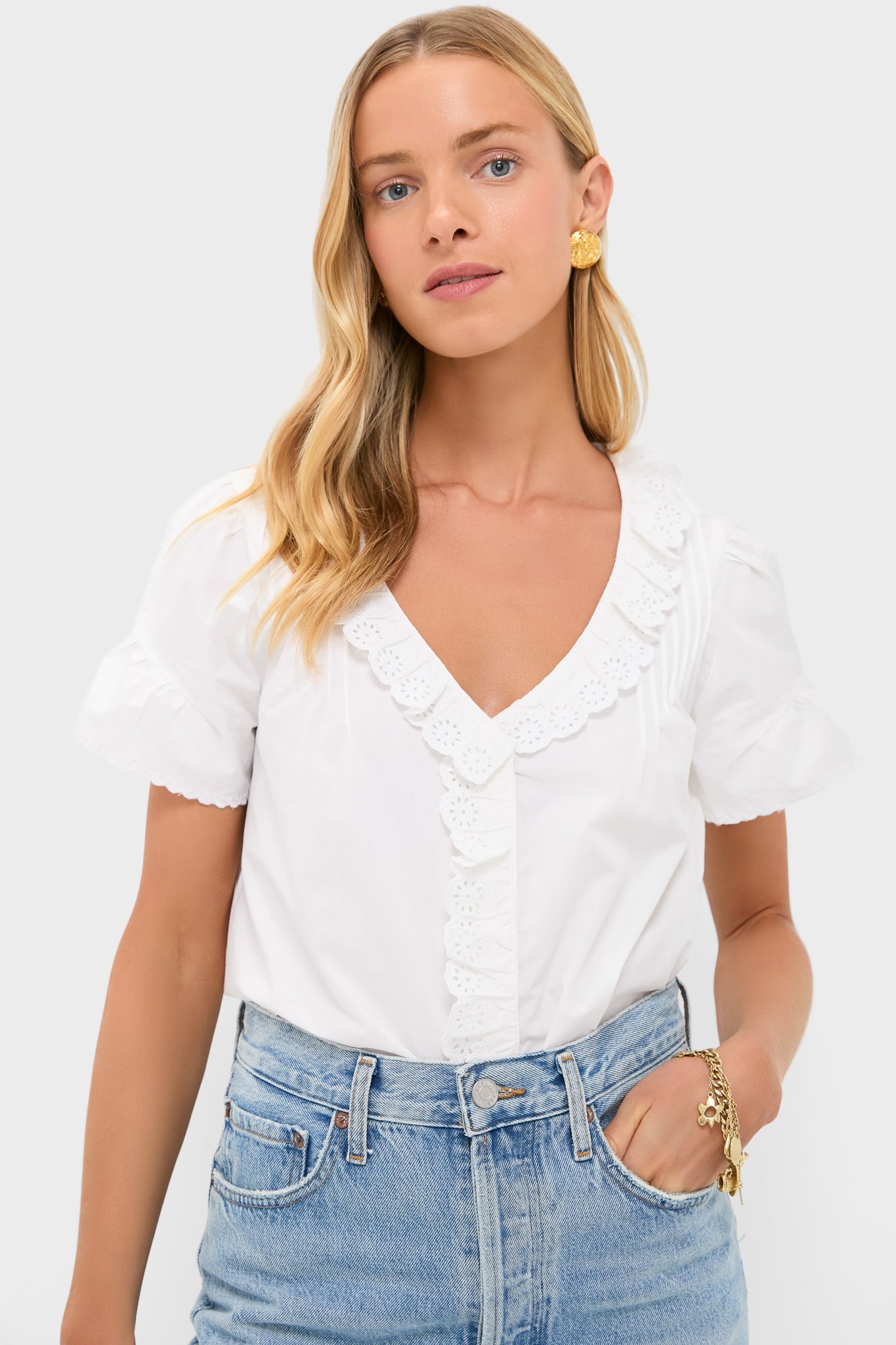 Vintage White Ezra Blouse