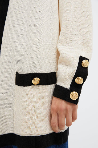 Cream and Black Georgie Sweater