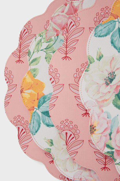 Countryside Rosebud Reversible Wipeable Placemats Set of 4