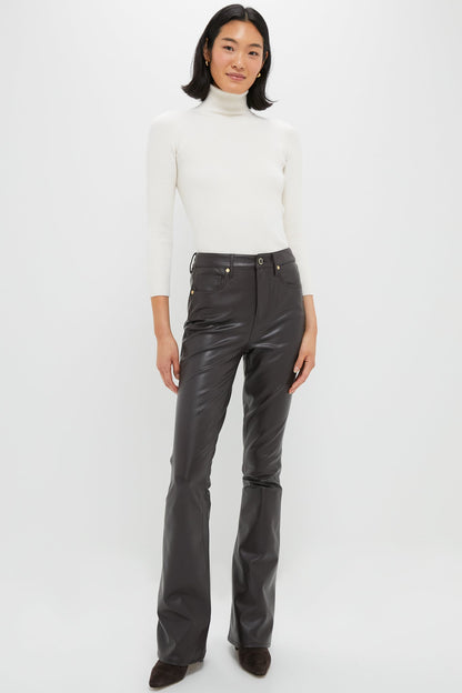 Winter White Arlo Ribbed Turtleneck