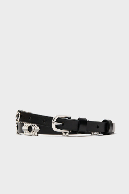 Black and Silver Odena Belt