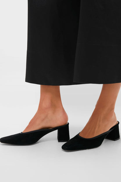 Black Suede Tilda Mules