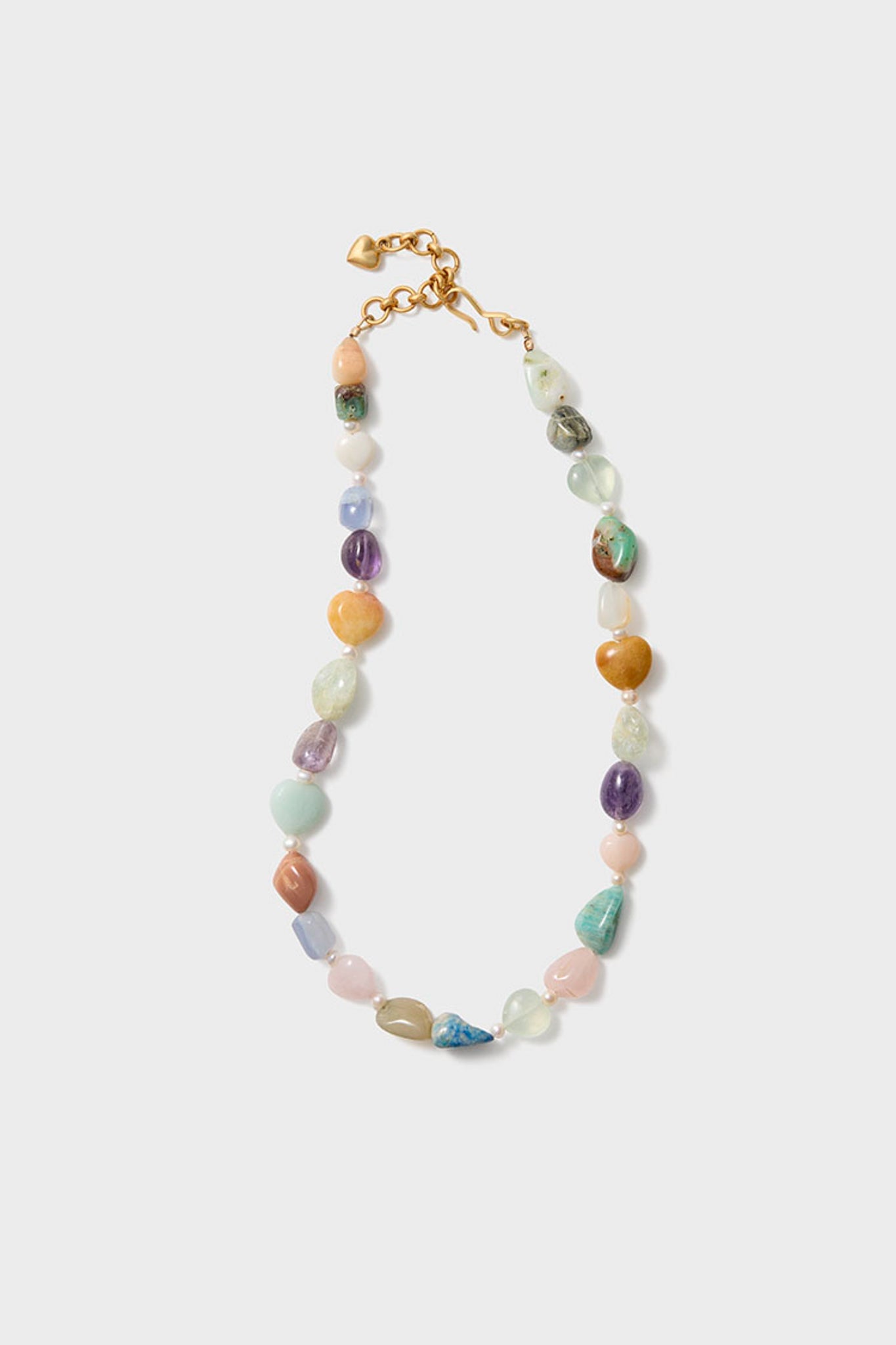 Pastel Gemstone Multi Brooke Necklace