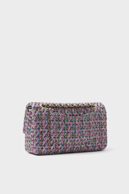 CHANEL Multicolor Pink Purple Soft Diagonal Pattern Classic 25 Crossbody