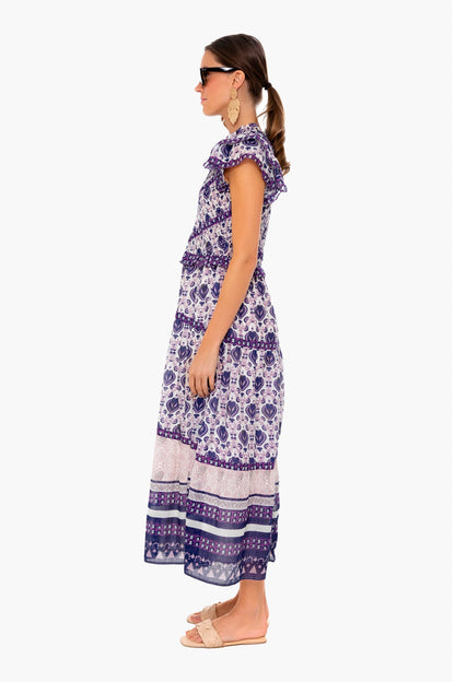 Violet Brigitte Border Dress