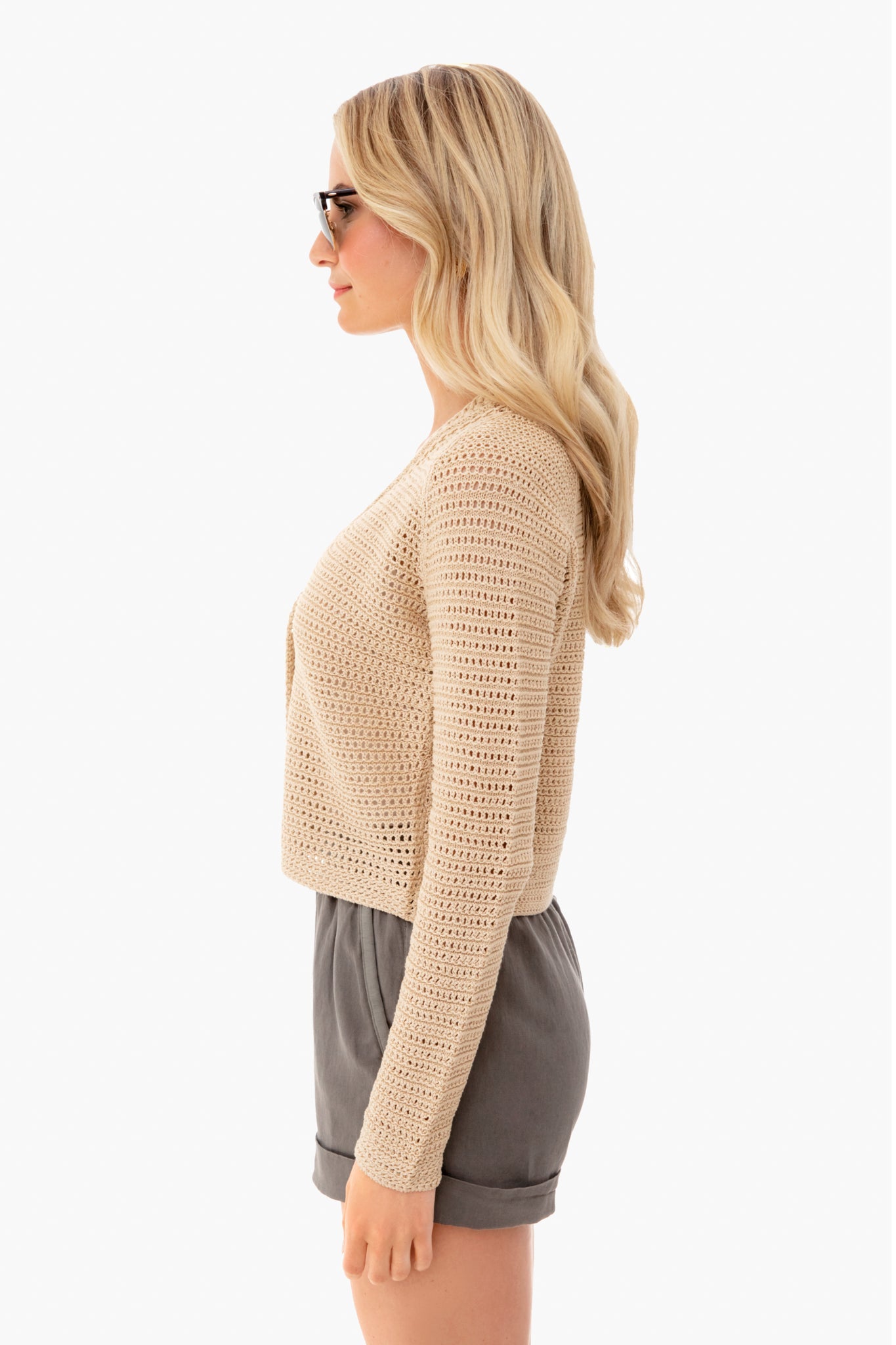 Straw Crochet Cardigan