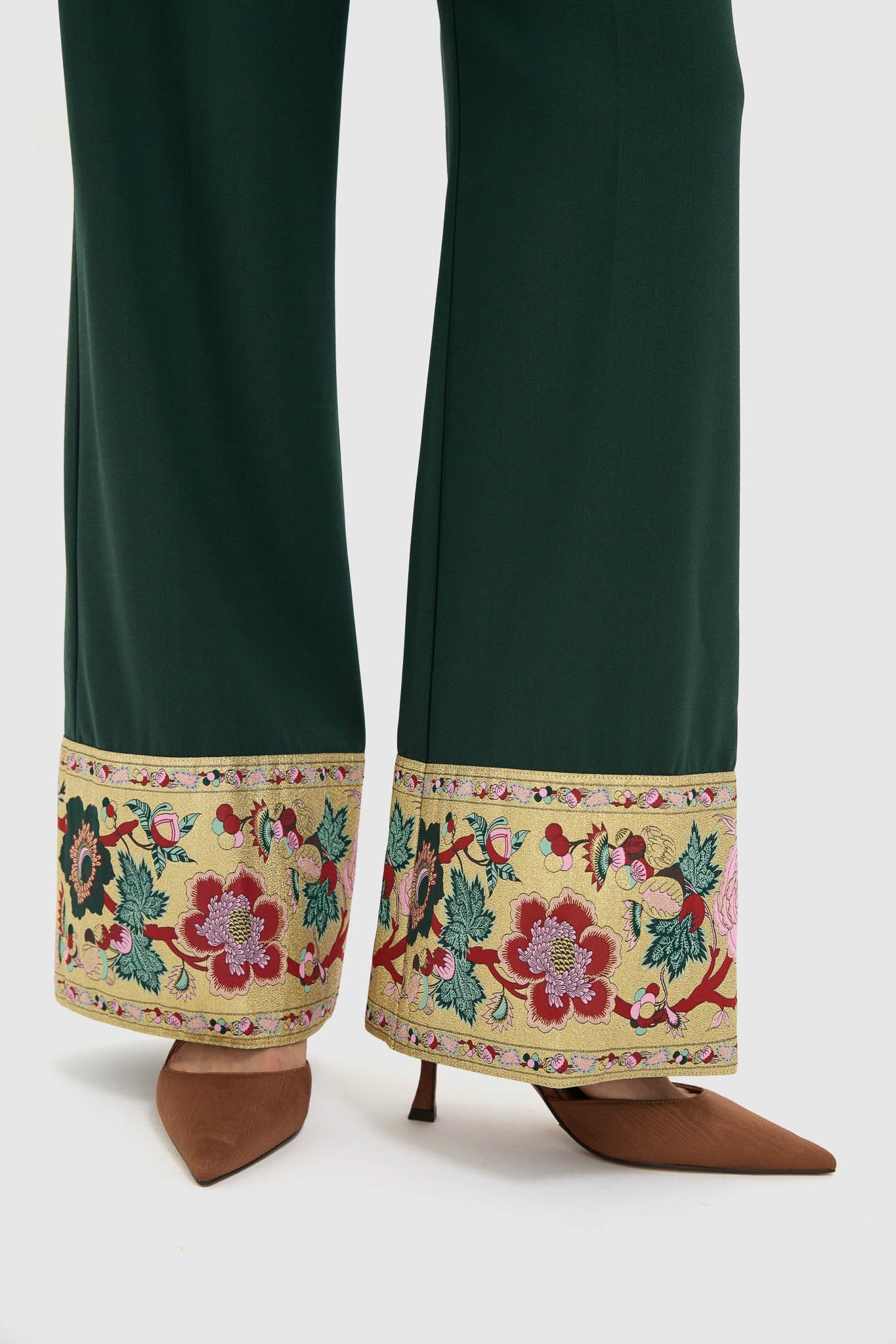 Garden Scrollwork Jacquard Cuff Erin Pants