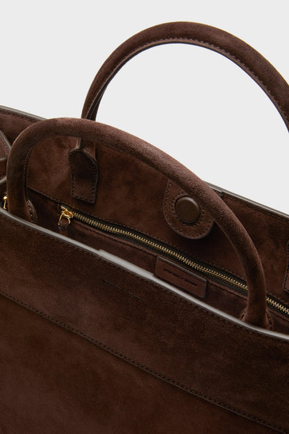 Espresso Large Suede Veronica Beard Dash Bag