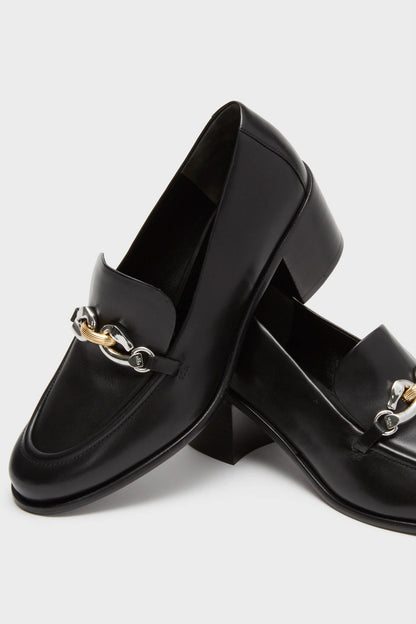Perfect Black Jessa Heeled Loafer