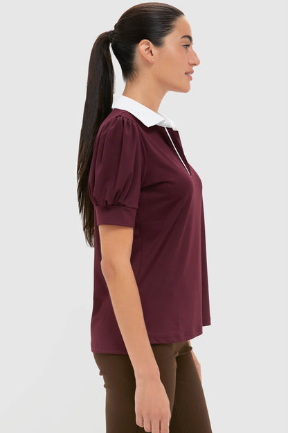 Winetasting Puff Sleeve Performance Jersey Caroline Polo