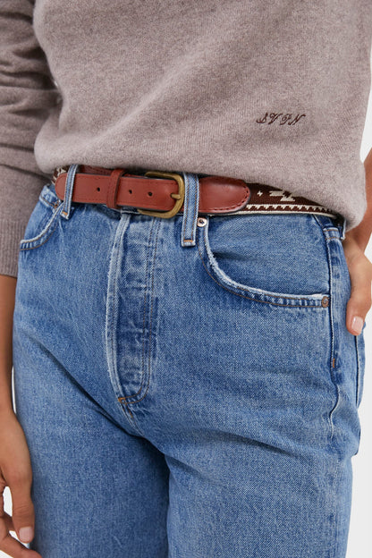 Wheat Cashmere Crewneck Sweater