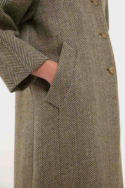 Green Chevron Ugola Coat