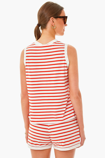 The White and Poppy Tank