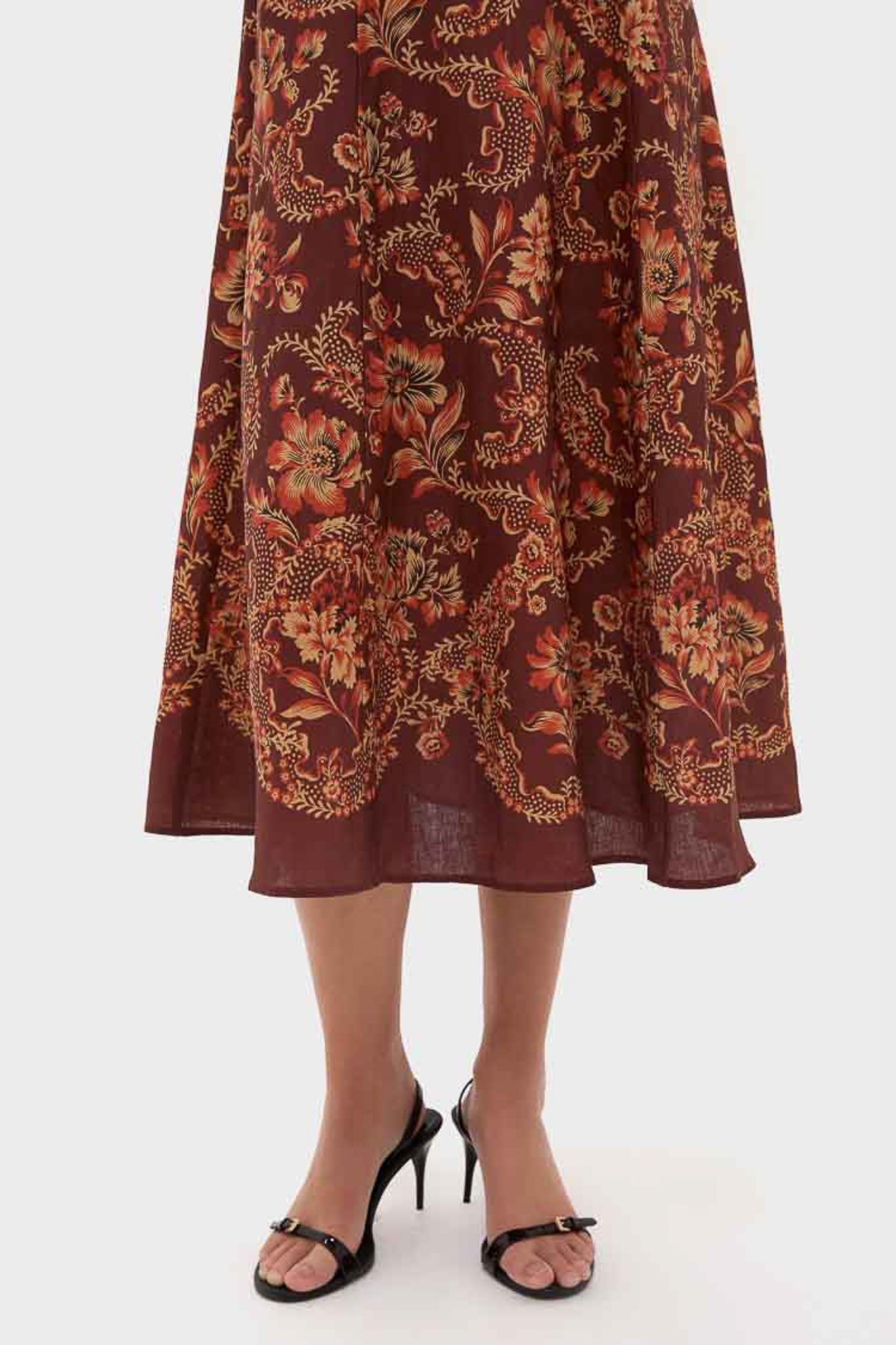 Burgundy Seraphine Midi Dress