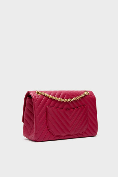 CHANEL Red Reissue 2.55 Flap Bag Calf Leather