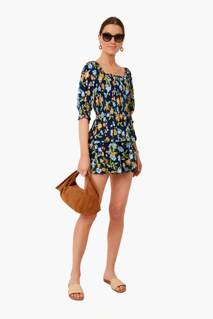 Spring Blooms Knit Smocked Top