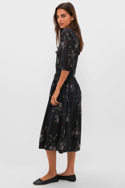 Wildflower Print Andrine Midi Dress