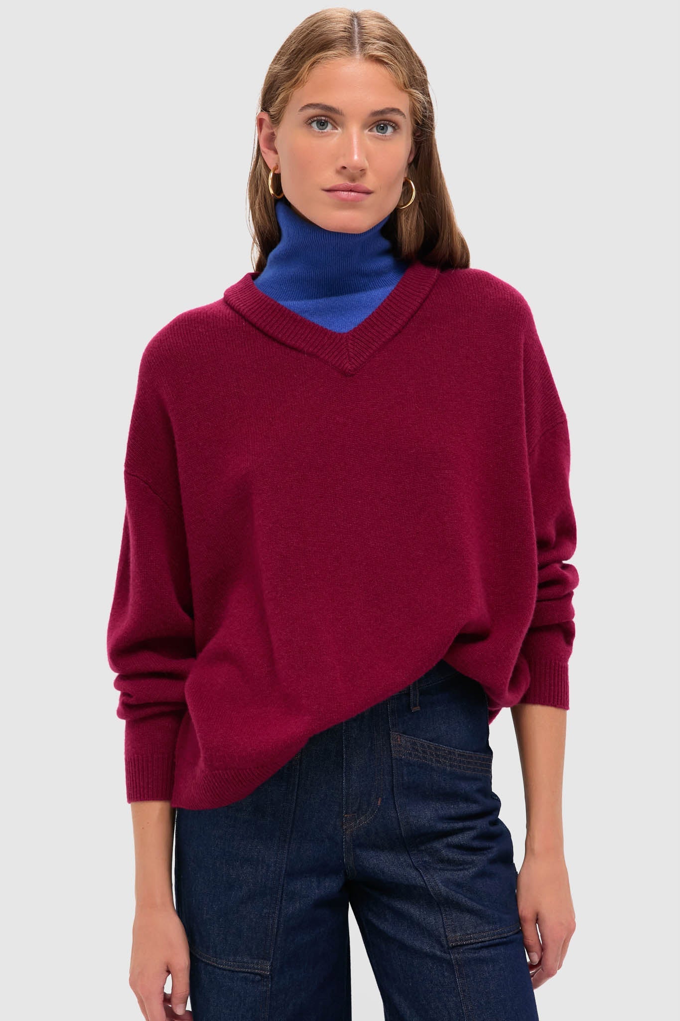 Crimson and Sapphire Doris Cashmere Sweater