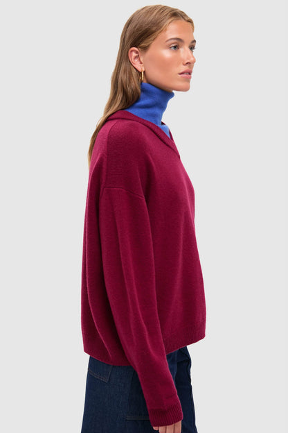 Crimson and Sapphire Doris Cashmere Sweater