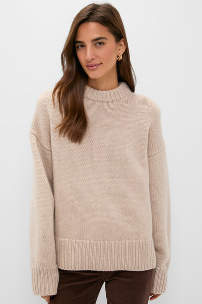 Sandstone Genevieve Cashmere Wool Blend Crewneck Sweater
