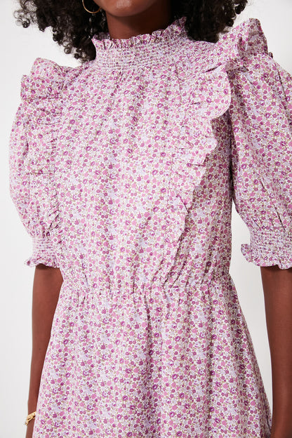 Purple Floral Periwinkle Mini Dress