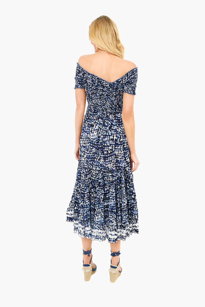 Blue Tiedye Soledad Midi Dress