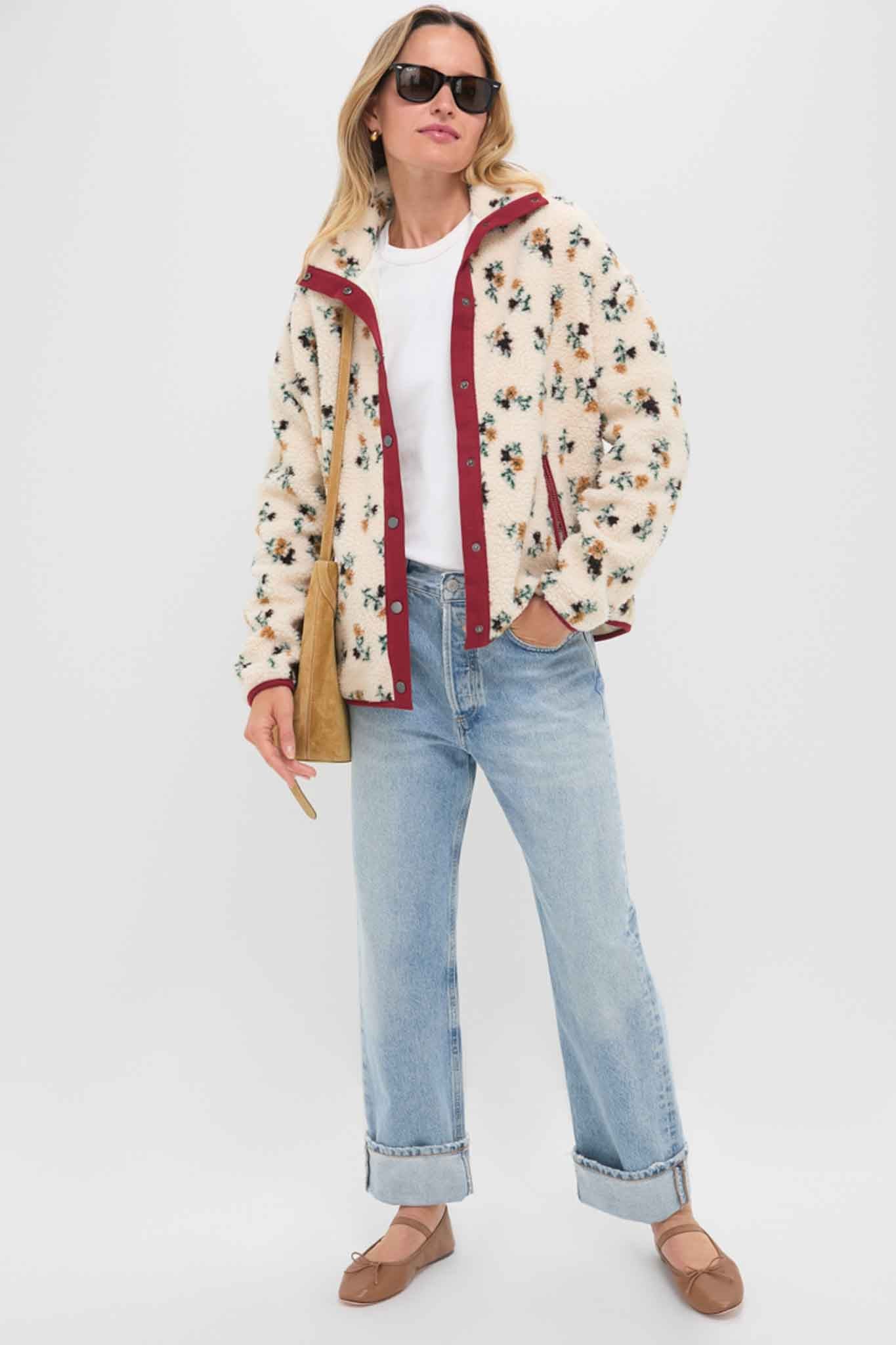 Rust Multi Fleece Aliza Jacket