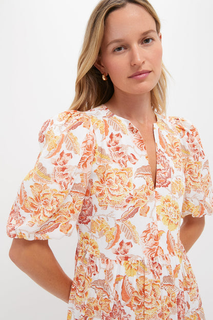 Saffron Floral Cisco Maxi Dress