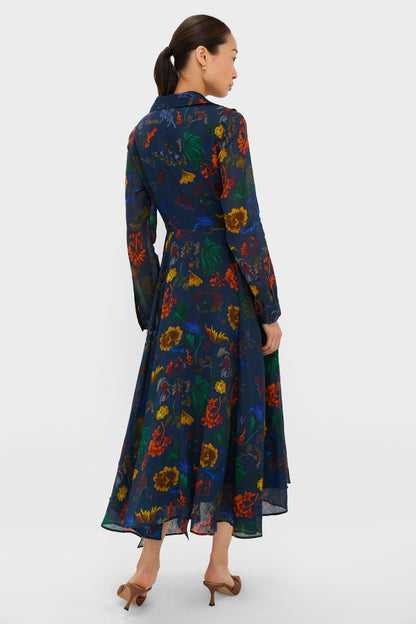 Dark Floral Sash Yay! Dress