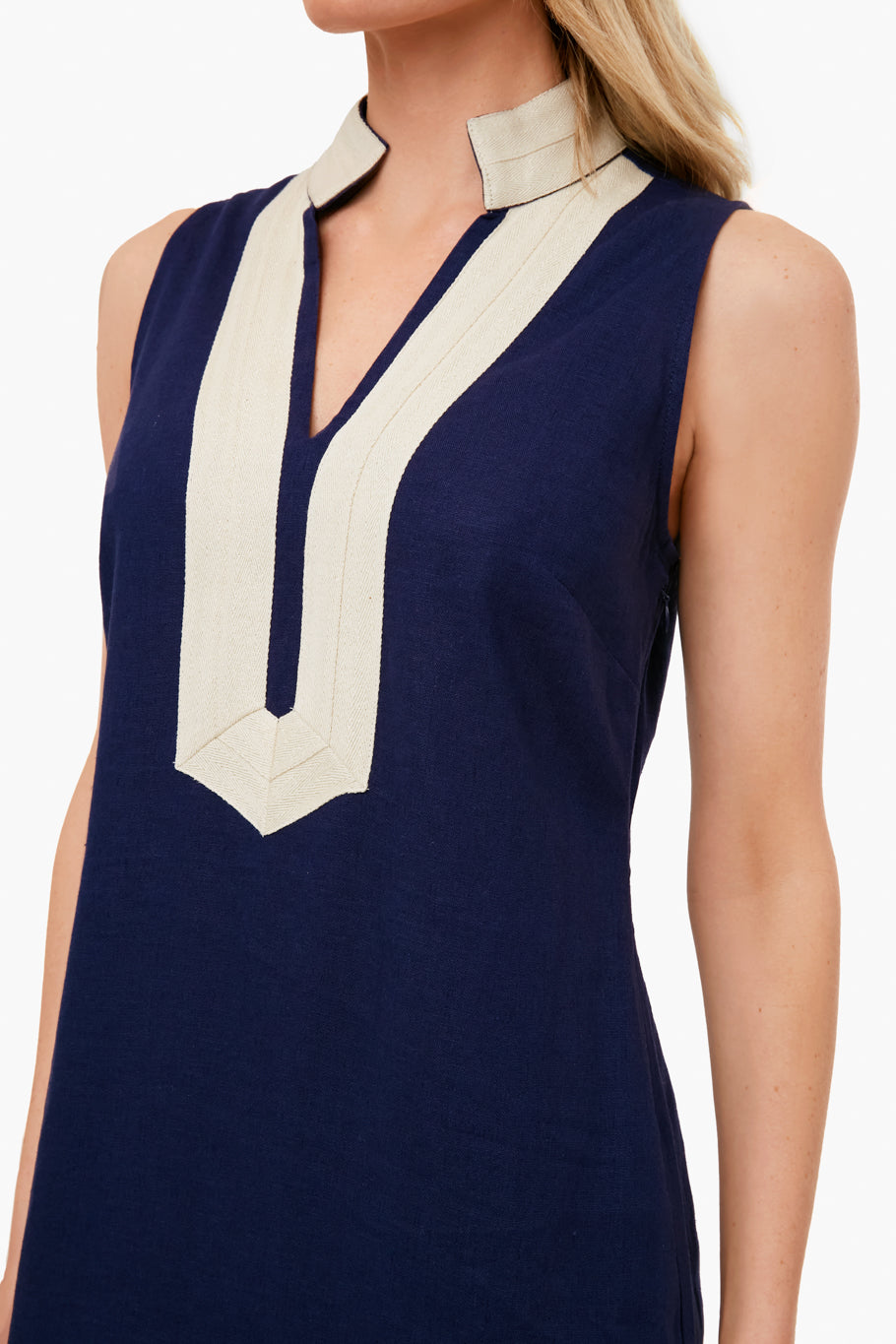 Navy Sleeveless Classic Tunic Dress