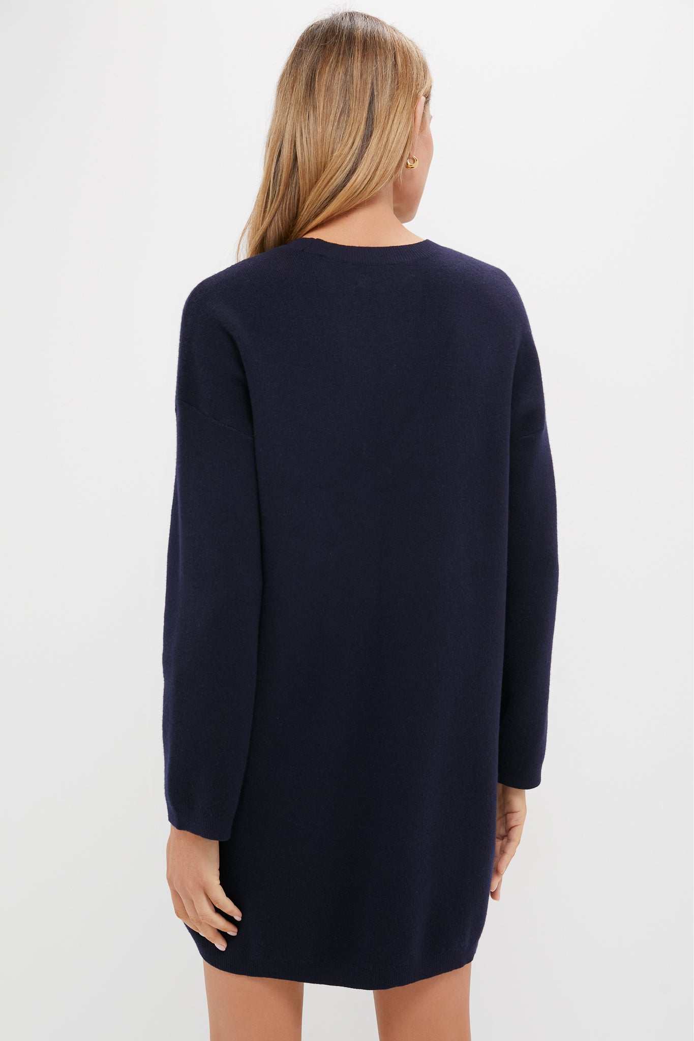 Navy Vivianne Crewneck Dress