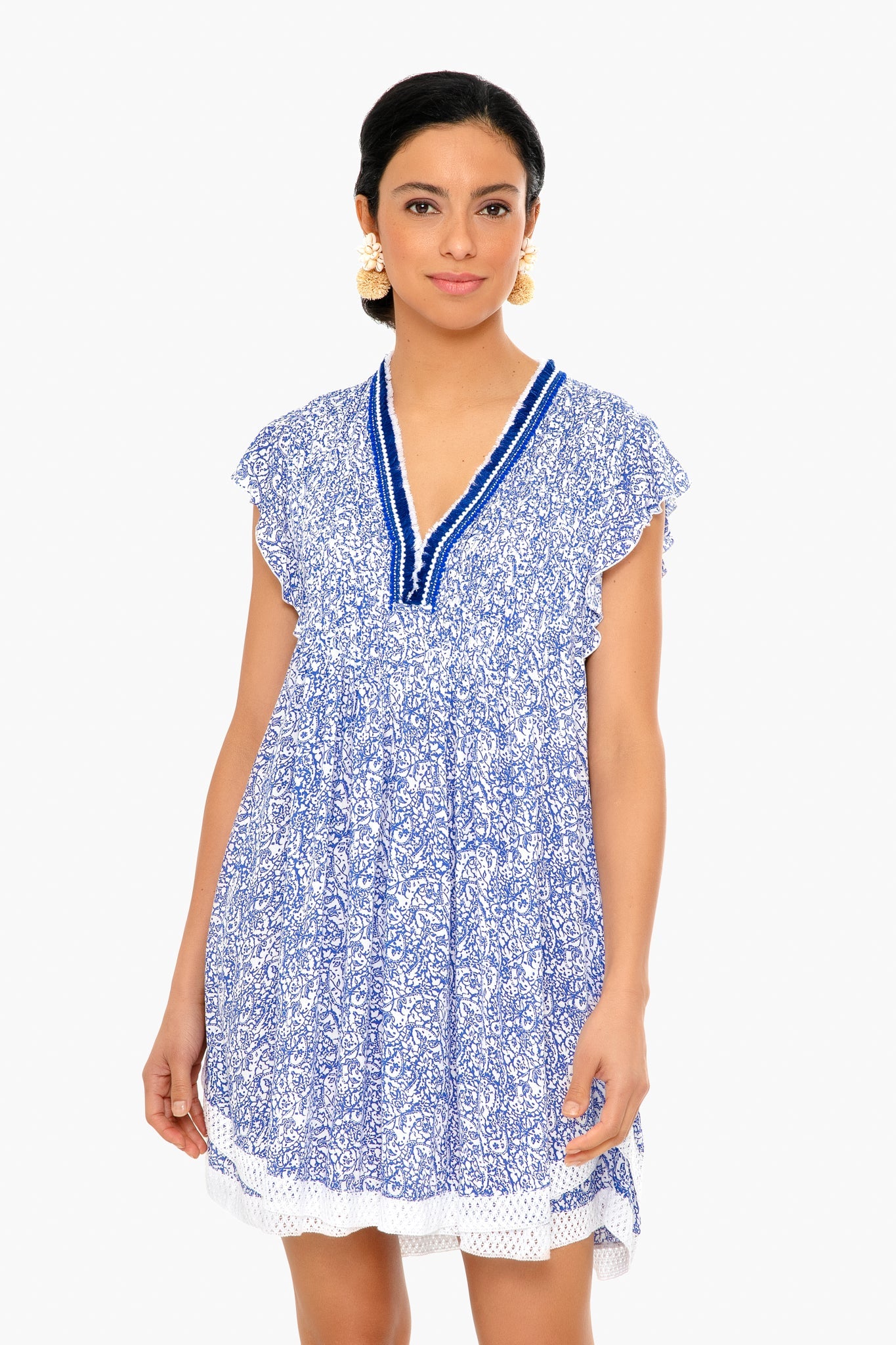Blue Canary Sasha Trimmed Mini Dress