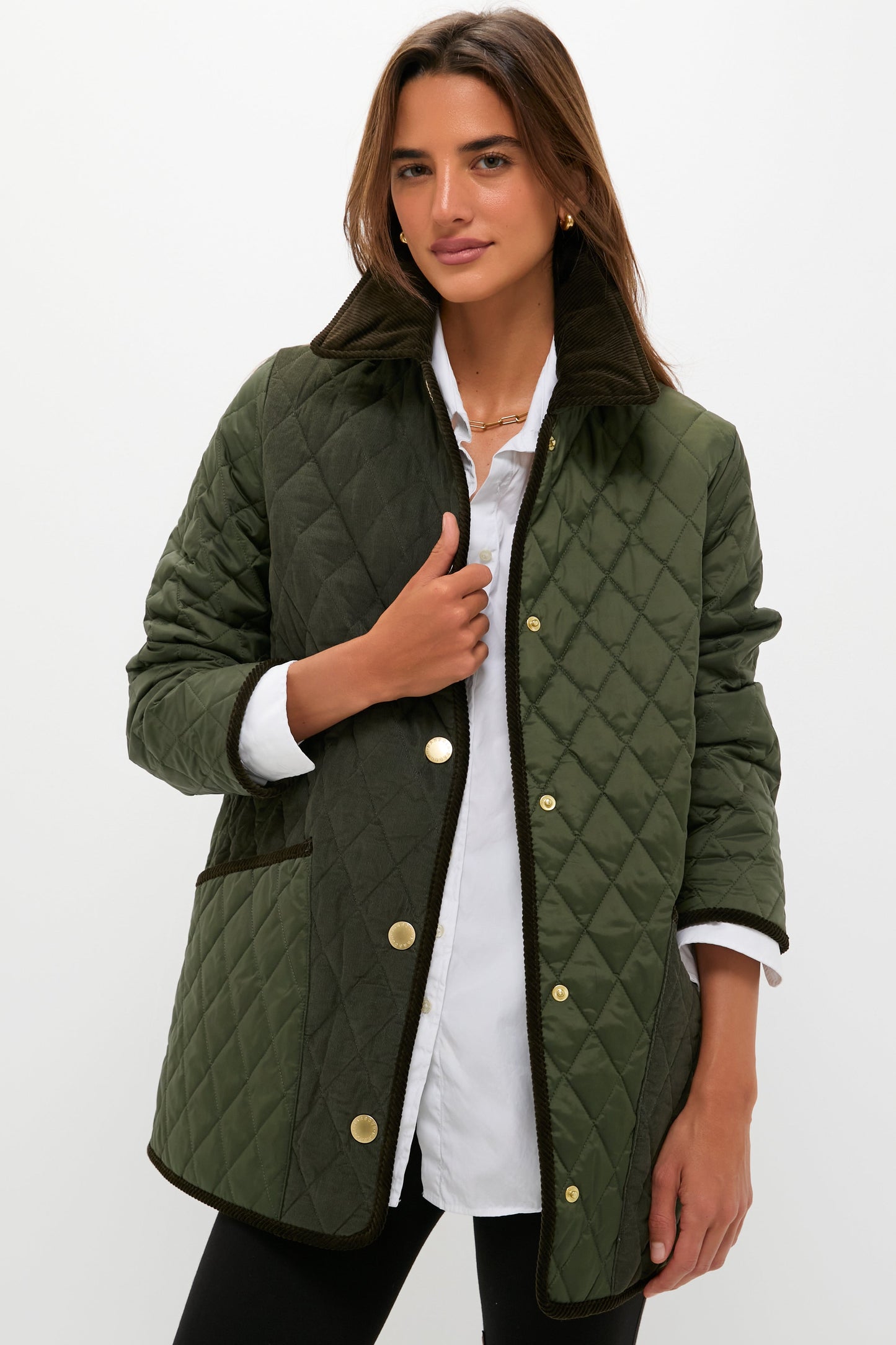 Olive Meryl Quilted Jacket