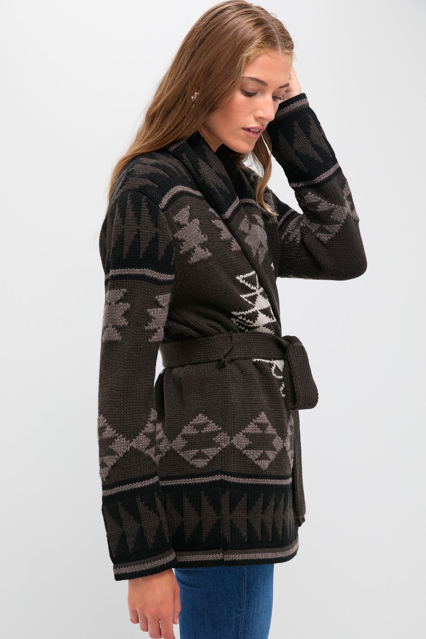 Wool Blend Ranch Teddy Wrap Cardigan