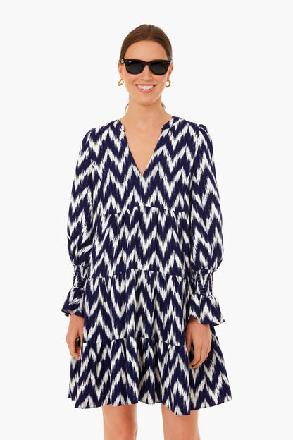 Navy Ikat Kenzo Dress