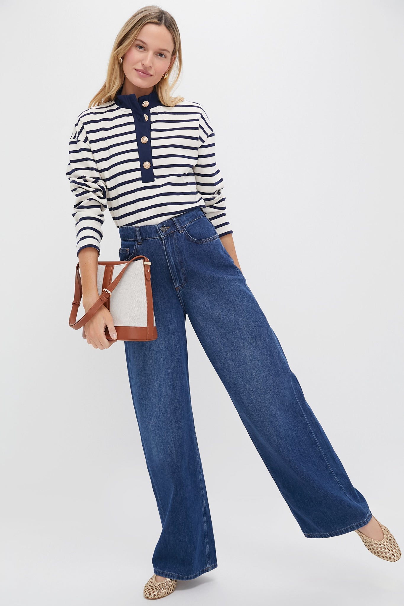 Champagne Woven Nina Flats