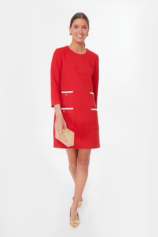 Red Francoise Mod Mini Dress