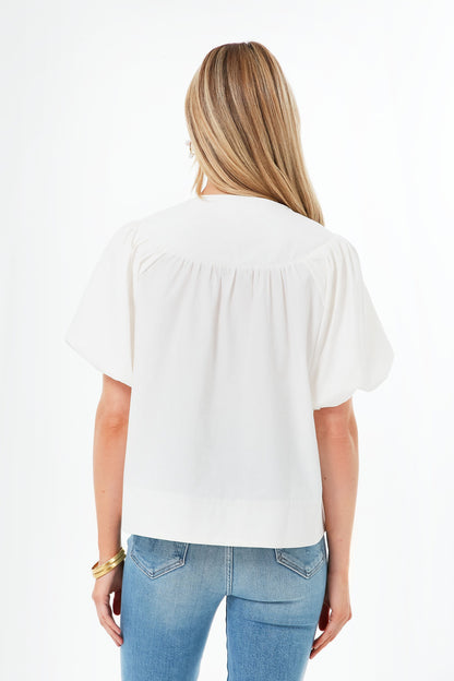 White Tie Front Robbie Top