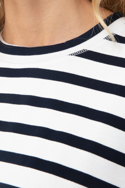 Navy and White Swing Sweatshirt