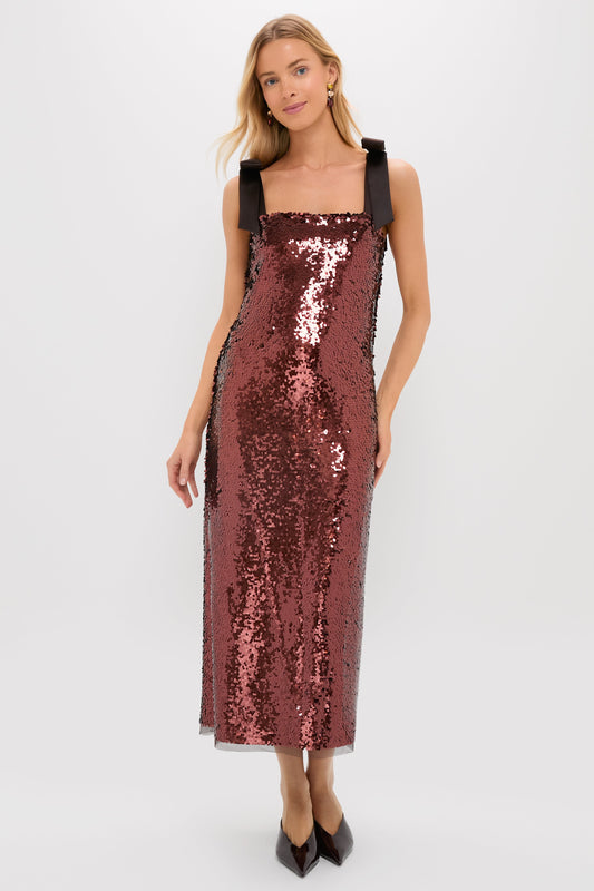 Radiant Bronze Sequin Roxy Dress
