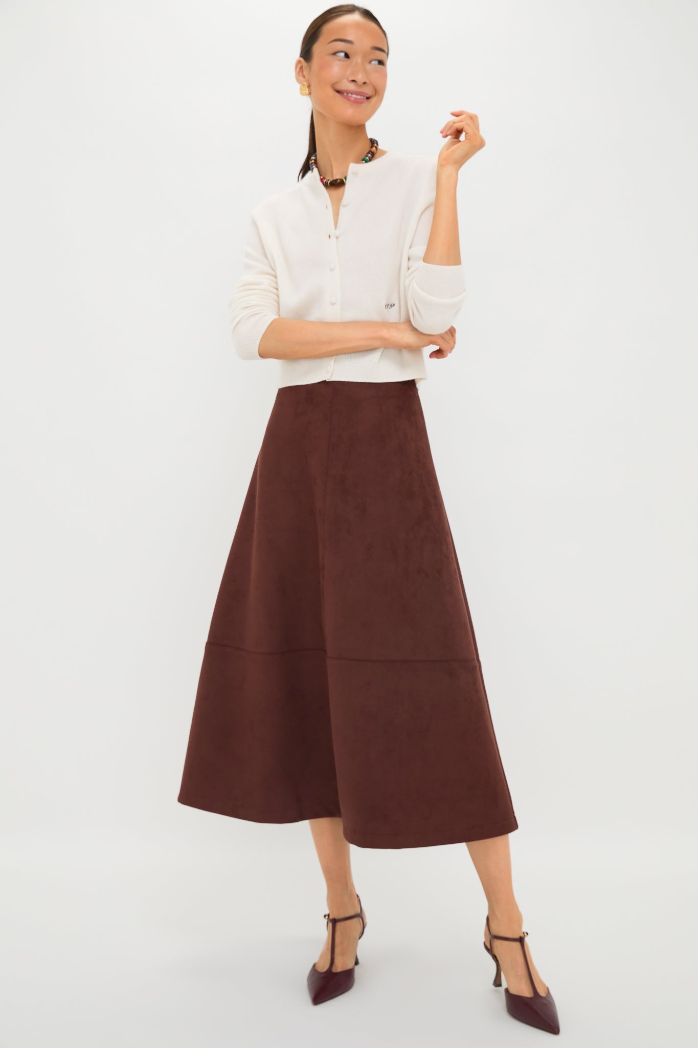 Ganache Vegan Suede Veronica Skirt