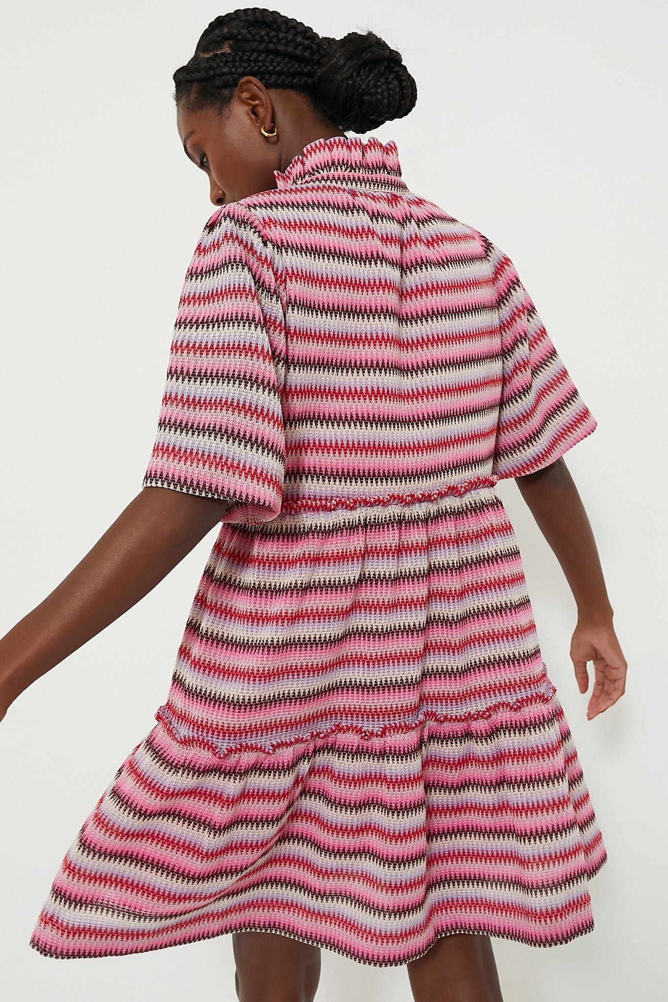 Zigzag Knit Stripe Crawford Dress