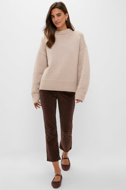 Sandstone Genevieve Cashmere Wool Blend Crewneck Sweater
